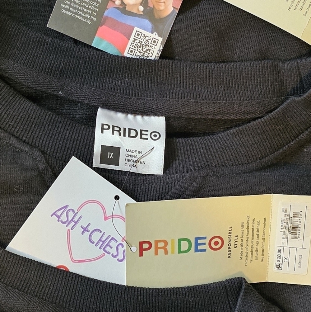 Target Pride Collection LGBTQ Crewneck Sweatshirt Queers Take Care of Each Other - Picture 7 of 9
